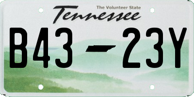 TN license plate B4323Y