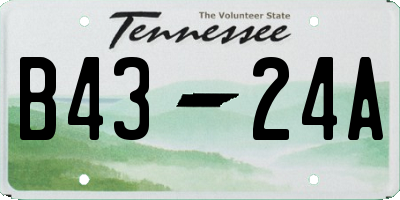TN license plate B4324A
