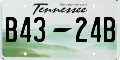 TN license plate B4324B