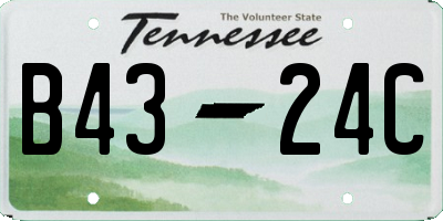 TN license plate B4324C