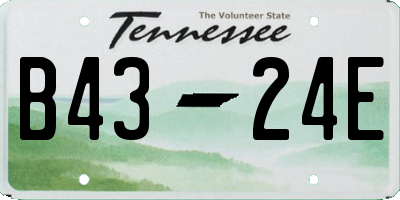 TN license plate B4324E