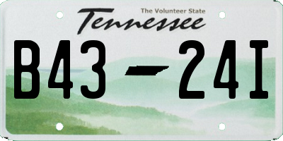 TN license plate B4324I
