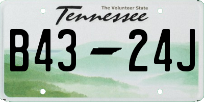 TN license plate B4324J