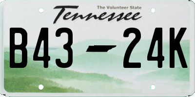 TN license plate B4324K