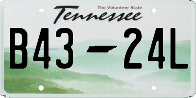 TN license plate B4324L