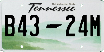 TN license plate B4324M