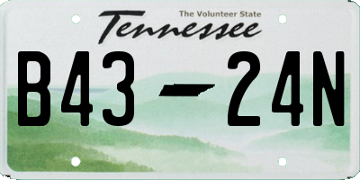 TN license plate B4324N