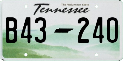 TN license plate B4324O