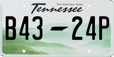 TN license plate B4324P