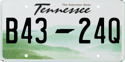 TN license plate B4324Q