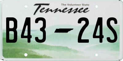 TN license plate B4324S