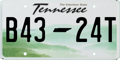 TN license plate B4324T