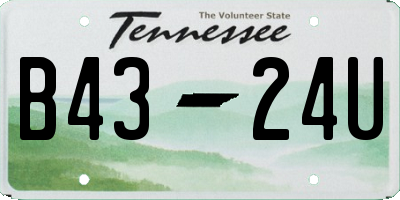 TN license plate B4324U
