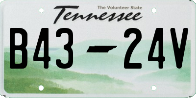 TN license plate B4324V
