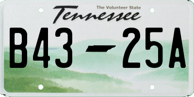 TN license plate B4325A