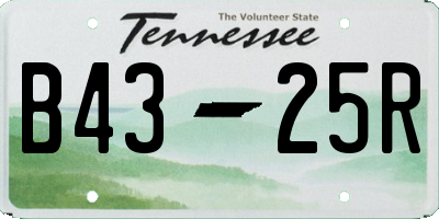 TN license plate B4325R