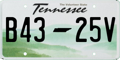 TN license plate B4325V