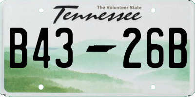 TN license plate B4326B