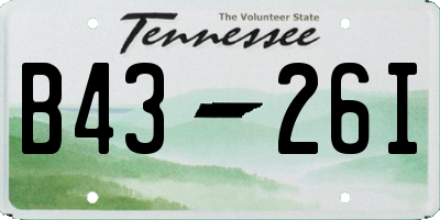 TN license plate B4326I