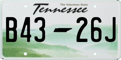 TN license plate B4326J