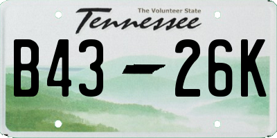 TN license plate B4326K