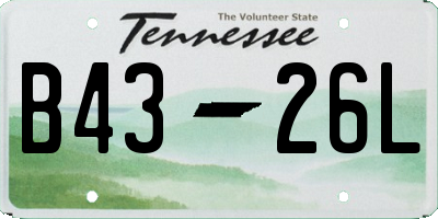 TN license plate B4326L