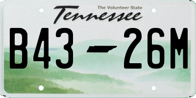 TN license plate B4326M