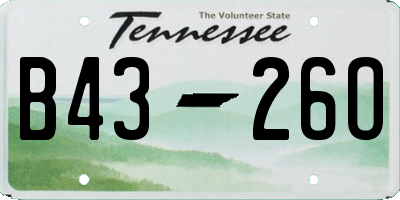 TN license plate B4326O
