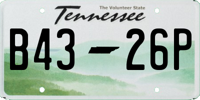 TN license plate B4326P