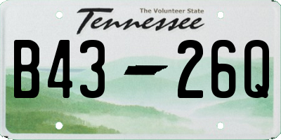 TN license plate B4326Q