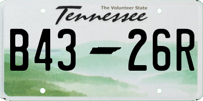 TN license plate B4326R