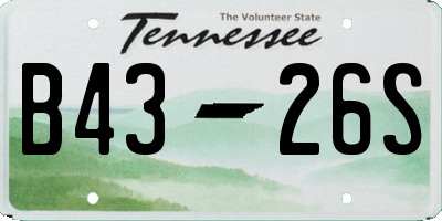 TN license plate B4326S
