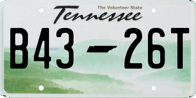 TN license plate B4326T