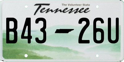 TN license plate B4326U