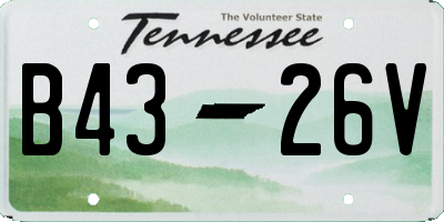 TN license plate B4326V
