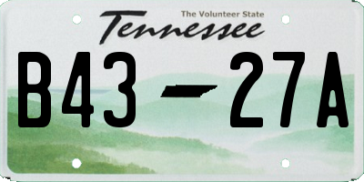 TN license plate B4327A
