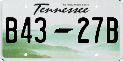TN license plate B4327B