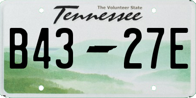 TN license plate B4327E