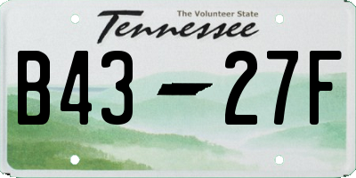 TN license plate B4327F