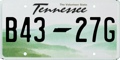 TN license plate B4327G