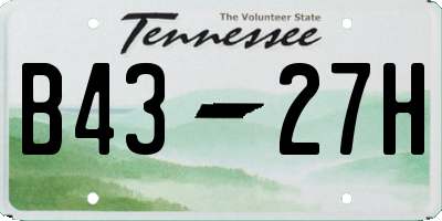 TN license plate B4327H
