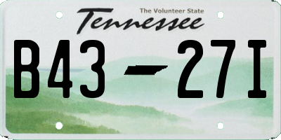 TN license plate B4327I