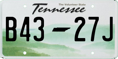 TN license plate B4327J