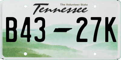 TN license plate B4327K