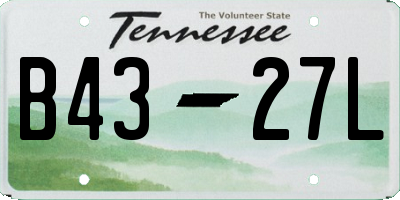 TN license plate B4327L