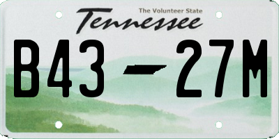 TN license plate B4327M