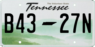 TN license plate B4327N