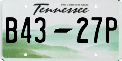 TN license plate B4327P