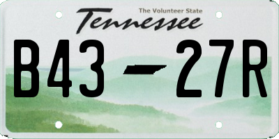 TN license plate B4327R