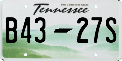 TN license plate B4327S